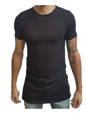 Camiseta Básica Masculina Oversized Swag Longline Quadrada