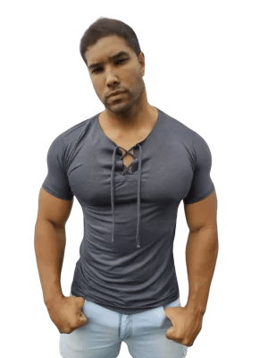 camiseta estilo bata masculina