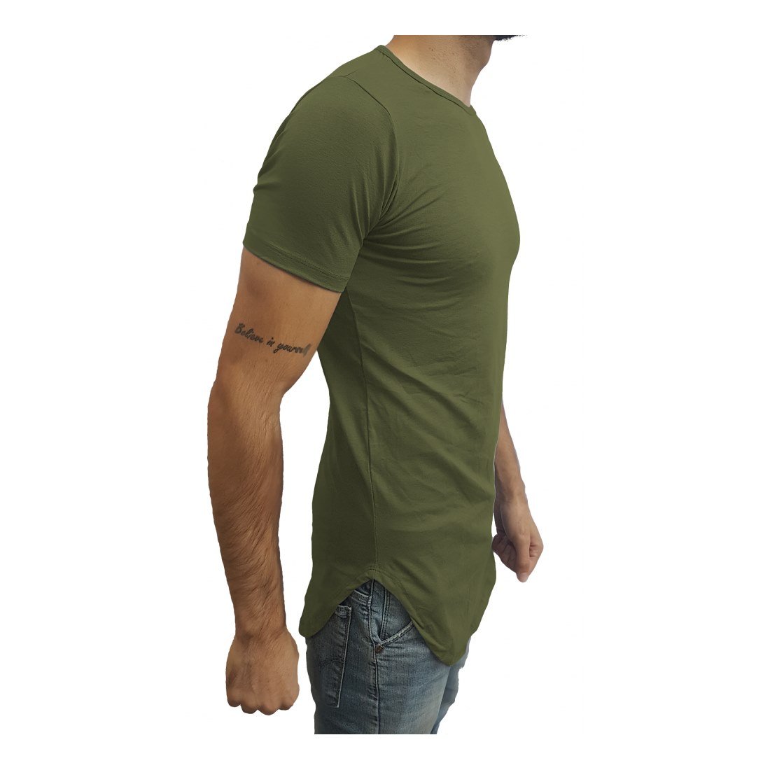 Camiseta Básica Long Masculina Oversized Swag Longline - Imagem 6