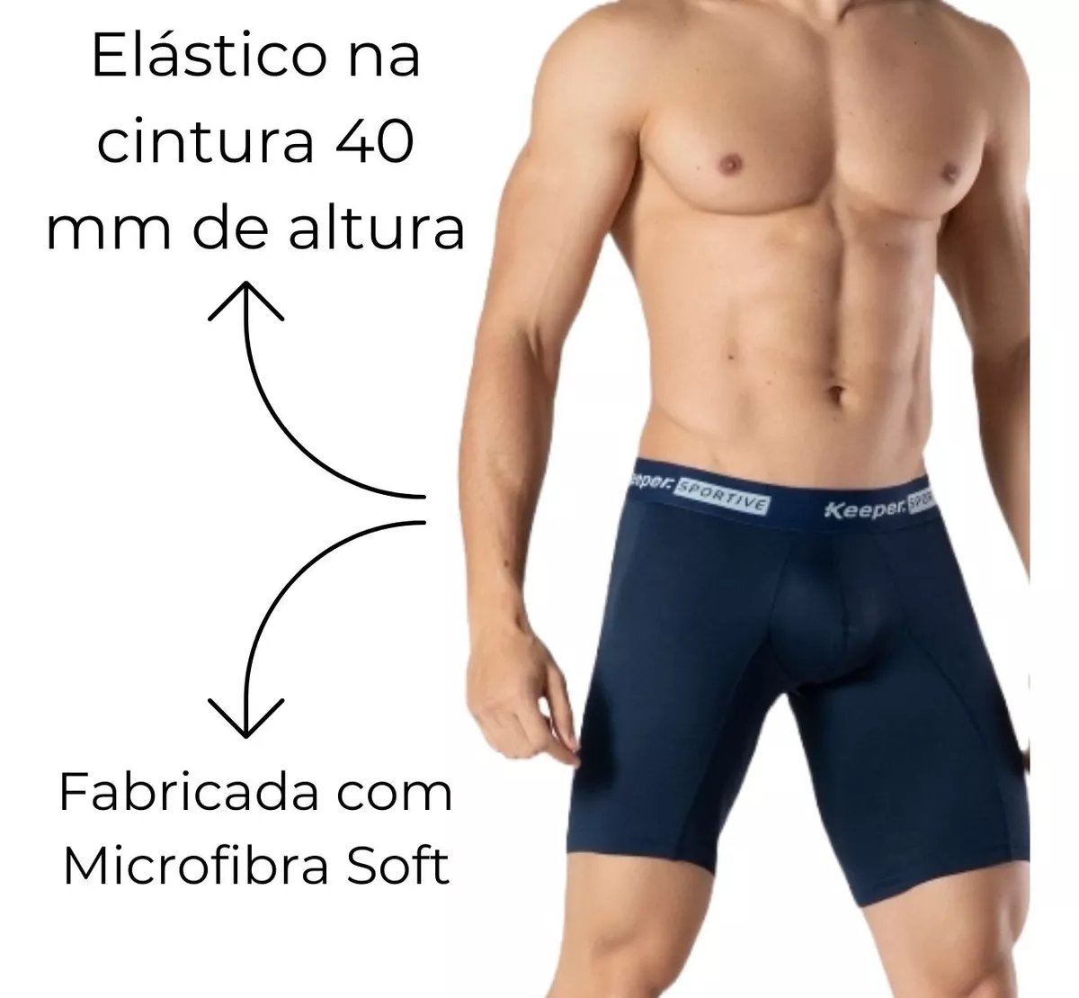 Boxer Microfibra Long Leg Esportiva Keeper 706 - Imagem 6