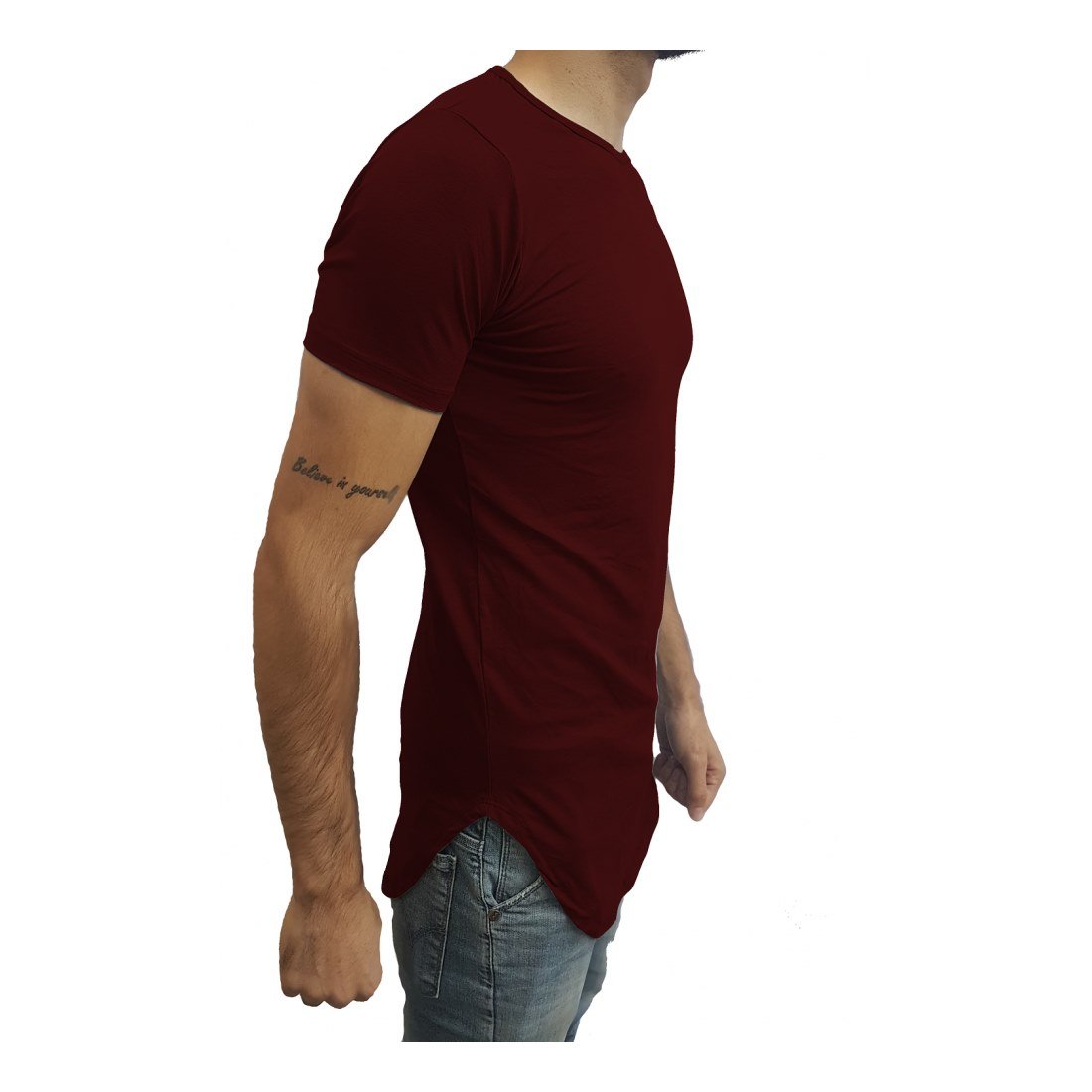 Camiseta Básica Long Masculina Oversized Swag Longline - Imagem 5