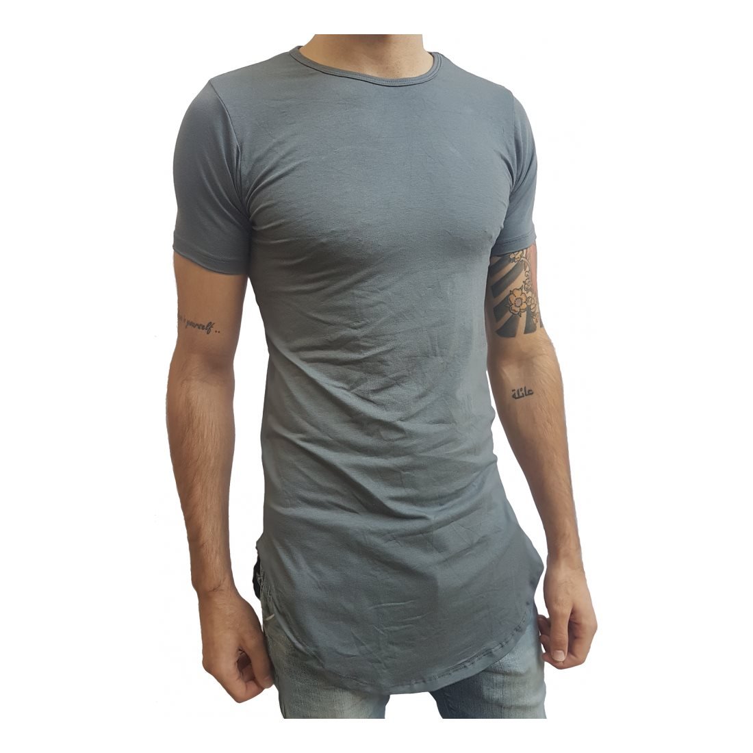 Camiseta Básica Masculina Oversized Swag Longline