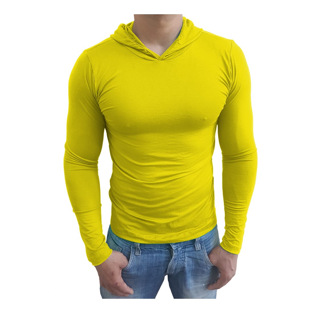 Camiseta Gola Redonda Com Capuz Manga Longa - Imagem 2