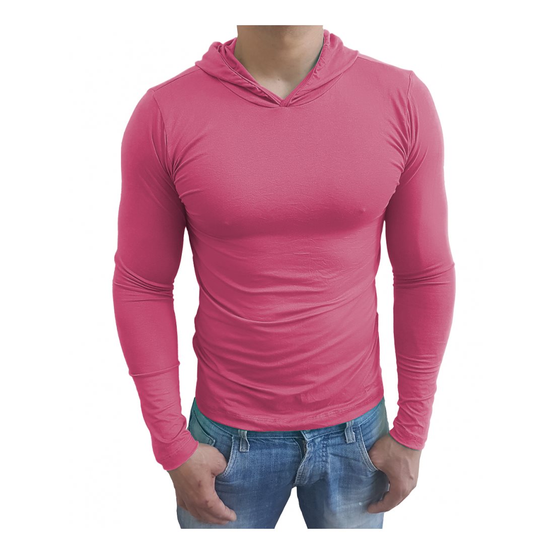 Camiseta Gola Redonda Com Capuz Manga Longa - Imagem 17