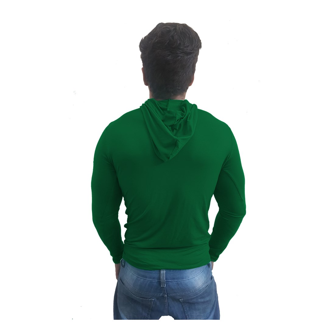 Camiseta Gola Redonda Com Capuz Manga Longa - Imagem 20