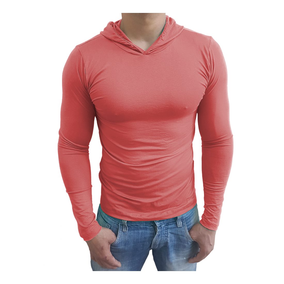 Camiseta Gola Redonda Com Capuz Manga Longa - Imagem 10