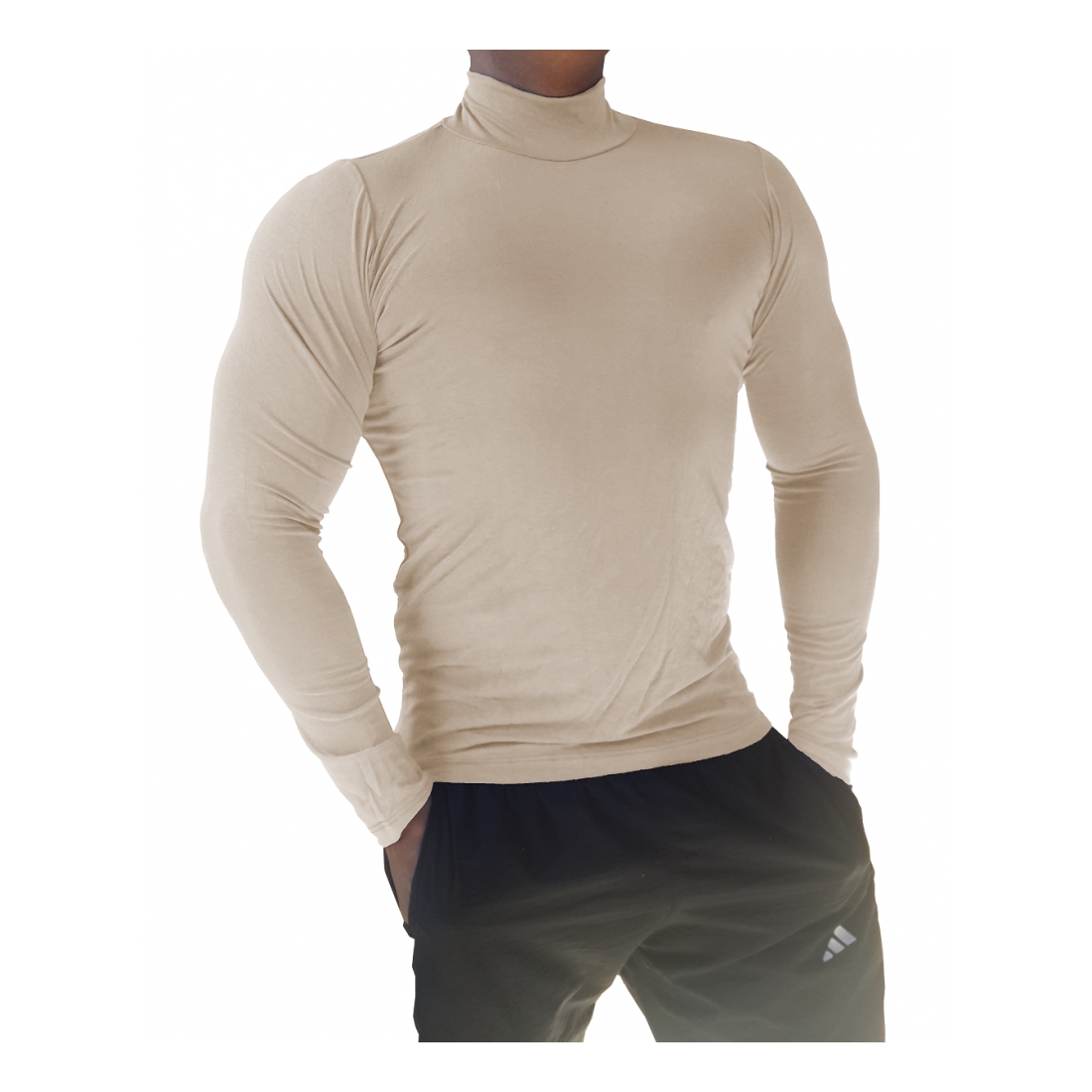 Camiseta Masculina Gola Alta Manga Longa Sjons - Imagem 4