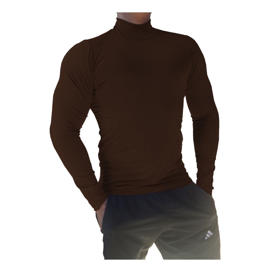 Camiseta Masculina Gola Alta Manga Longa Sjons - Imagem 7