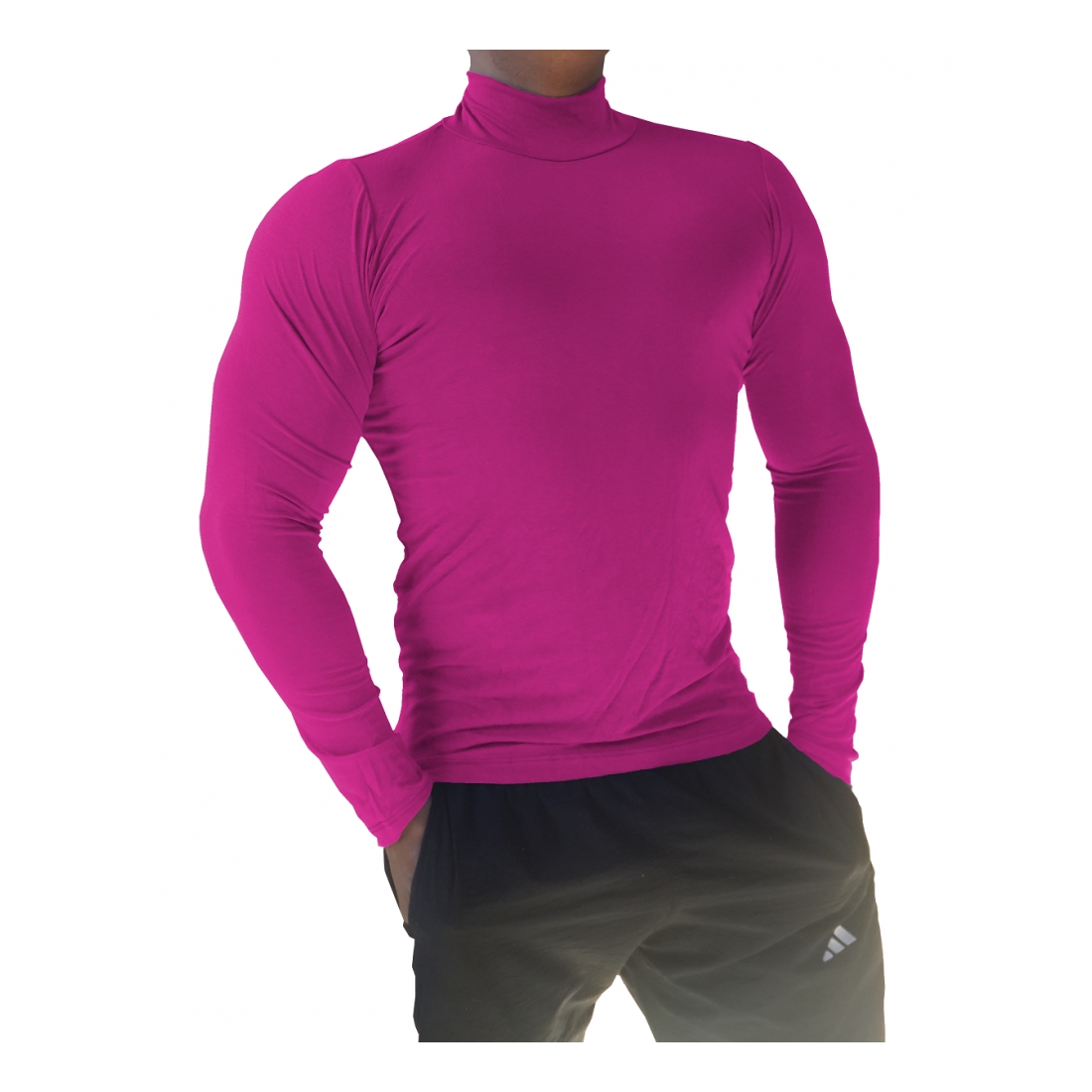 Camiseta Masculina Gola Alta Manga Longa Sjons - Imagem 8