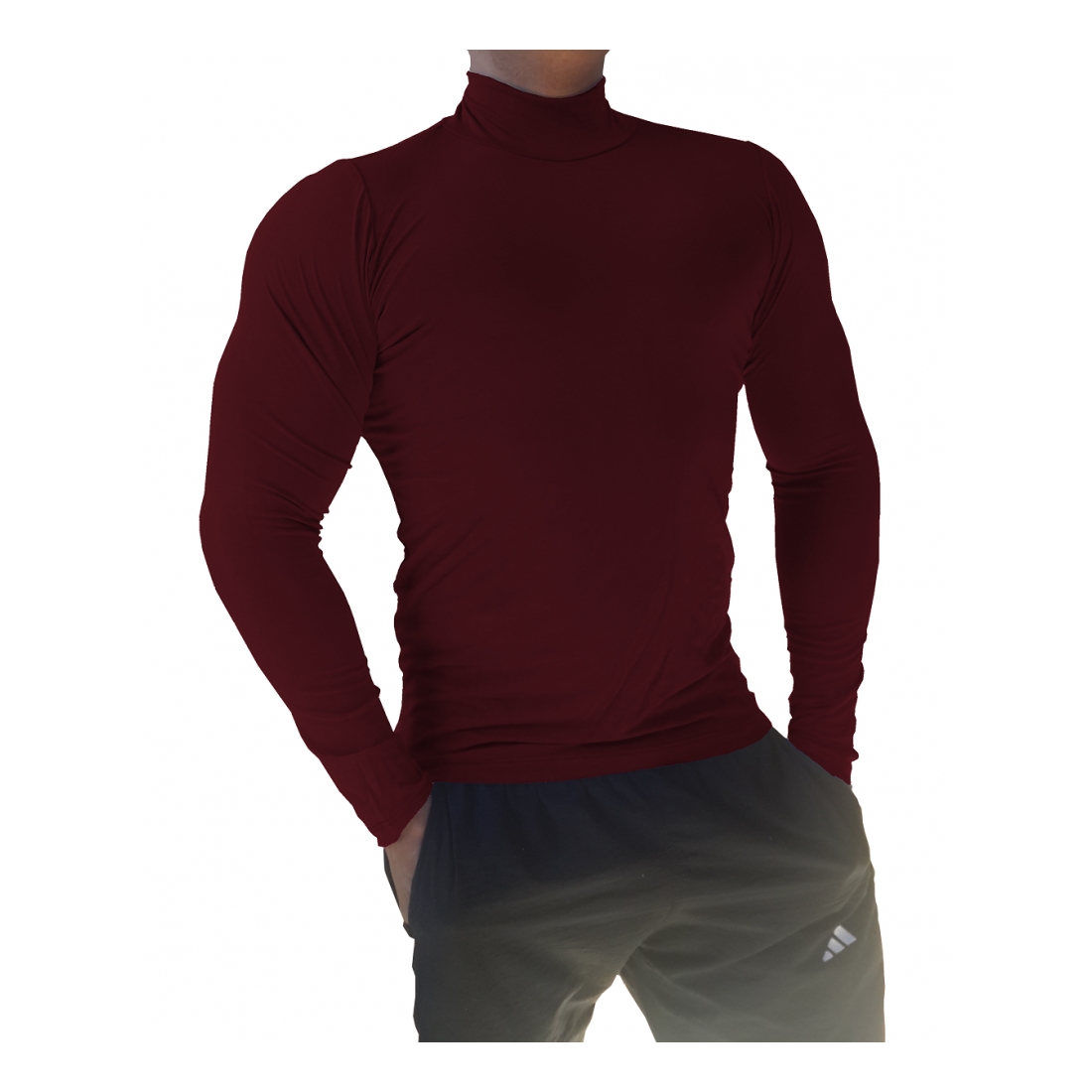 Camiseta Masculina Gola Alta Manga Longa Sjons - Imagem 12