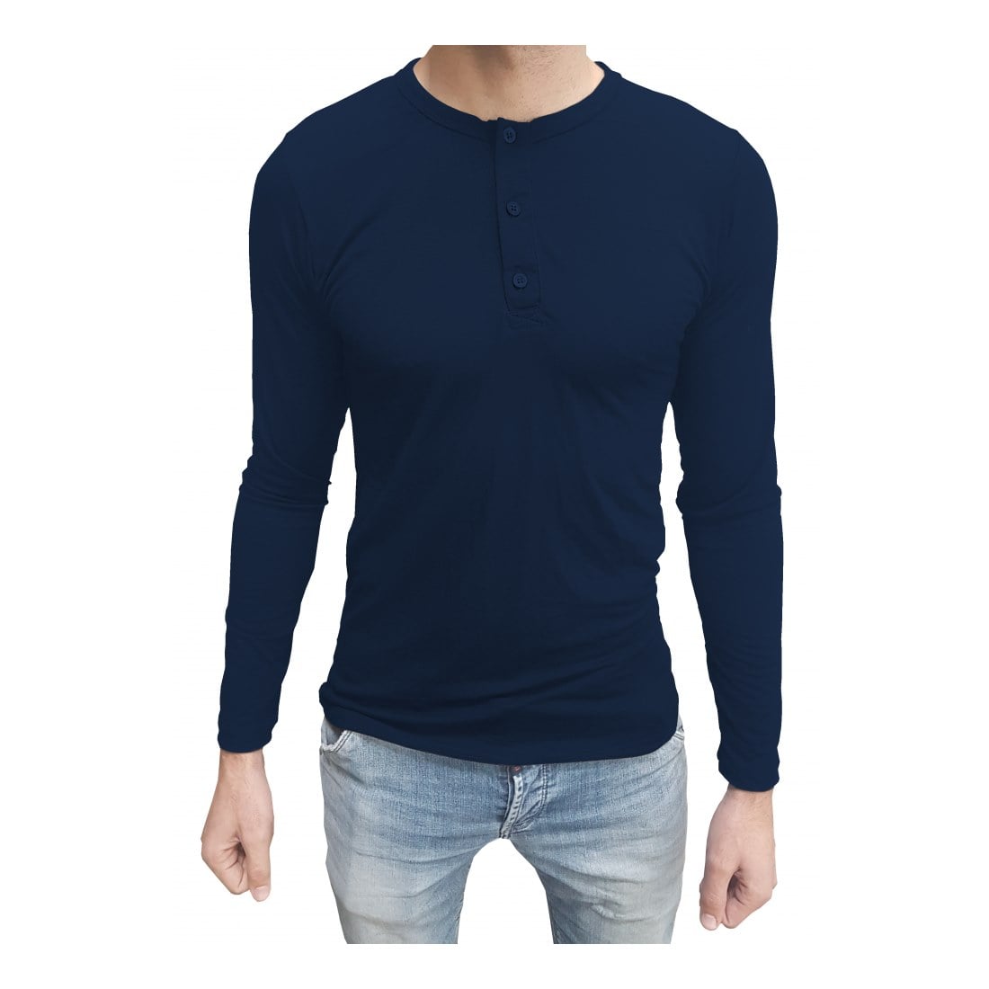 Camiseta Henley Masculina Manga Longa - Imagem 3
