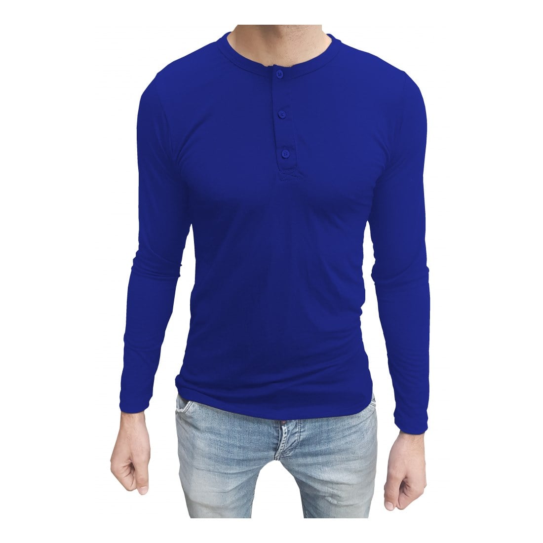 Camiseta Henley Masculina Manga Longa - Imagem 4