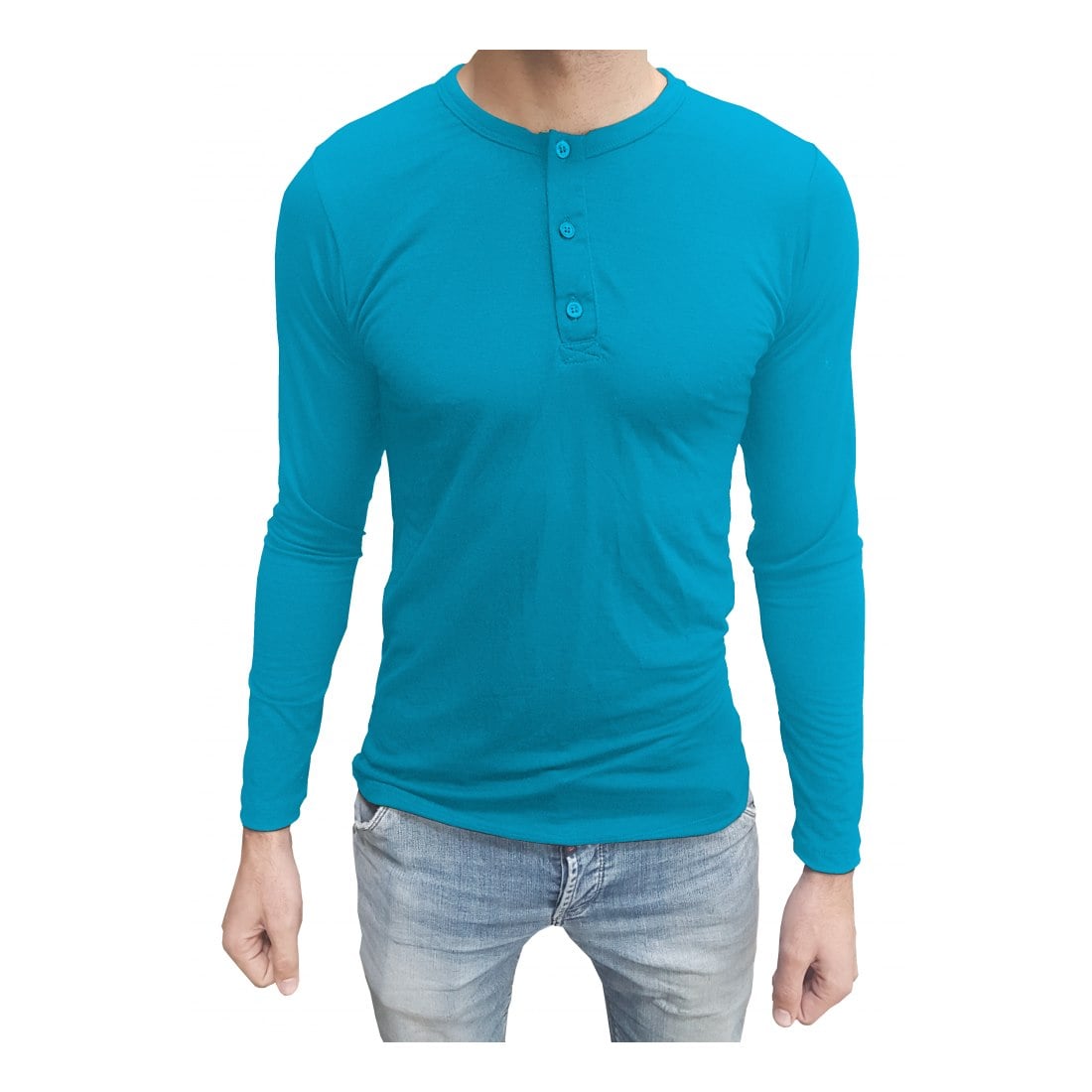 Camiseta Henley Masculina Manga Longa - Imagem 5