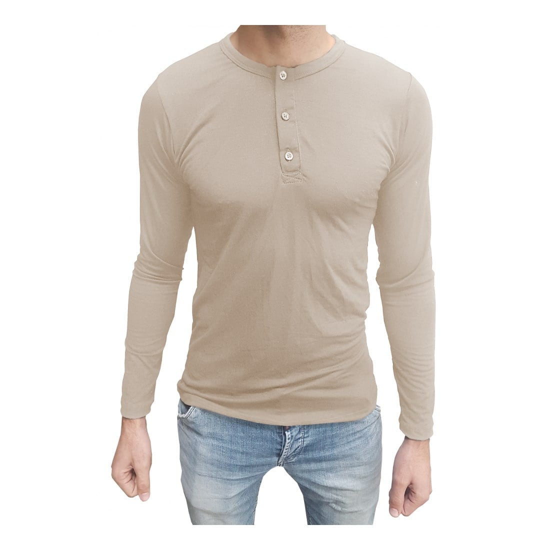 Camiseta Henley Masculina Manga Longa - Imagem 6
