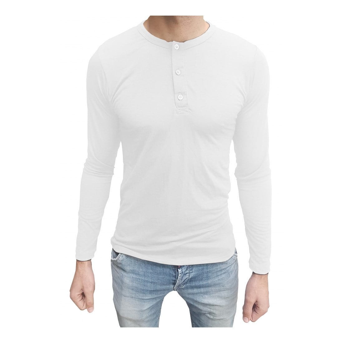 Camiseta Henley Masculina Manga Longa - Imagem 7