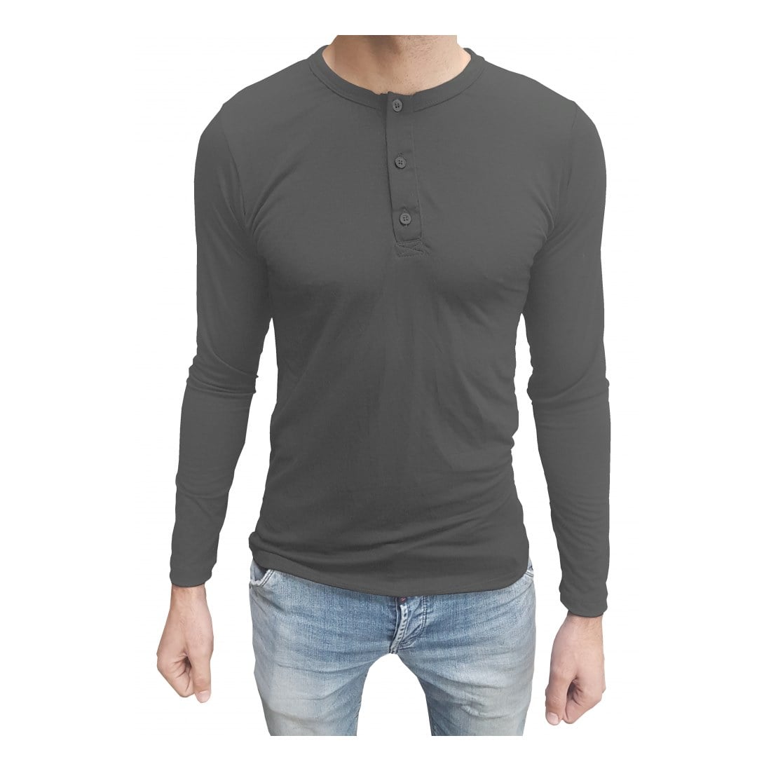Camiseta Henley Masculina Manga Longa - Imagem 9