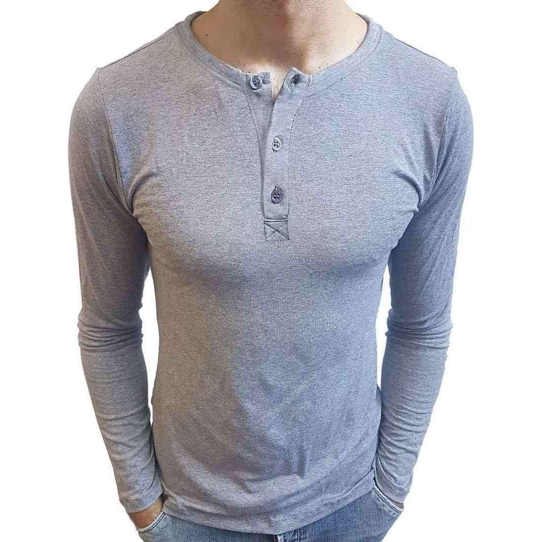 Camiseta Henley Masculina Manga Longa - Imagem 10