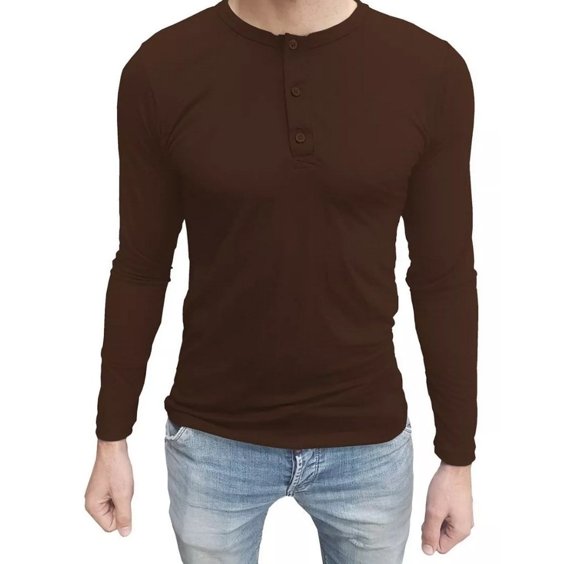 Camiseta Henley Masculina Manga Longa - Imagem 13