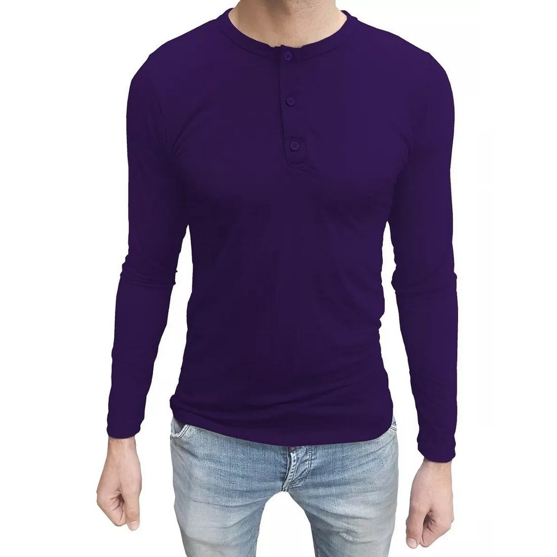 Camiseta Henley Masculina Manga Longa - Imagem 18
