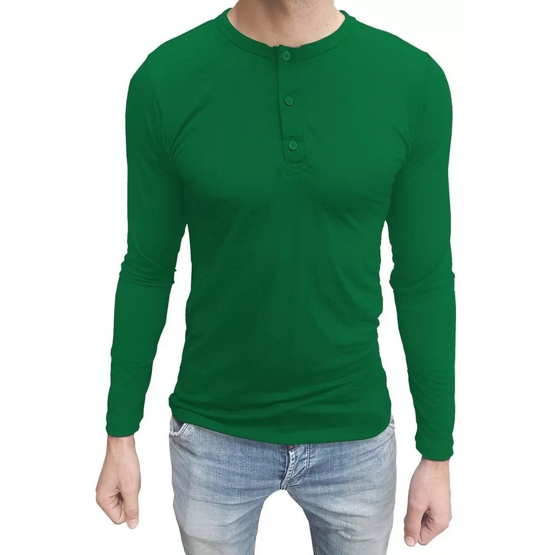 Camiseta Henley Masculina Manga Longa - Imagem 19