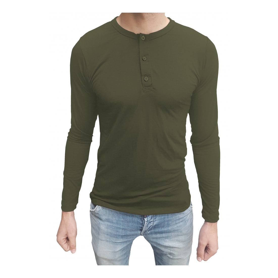 Camiseta Henley Masculina Manga Longa - Imagem 20