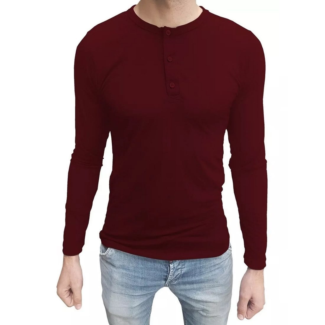 Camiseta Henley Masculina Manga Longa - Imagem 22
