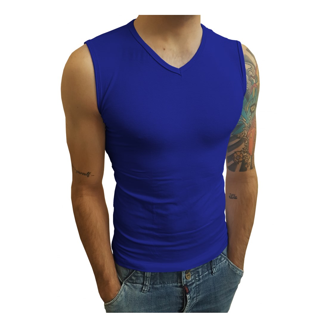 Camiseta Machão Regata Gola V Masculina - Imagem 4