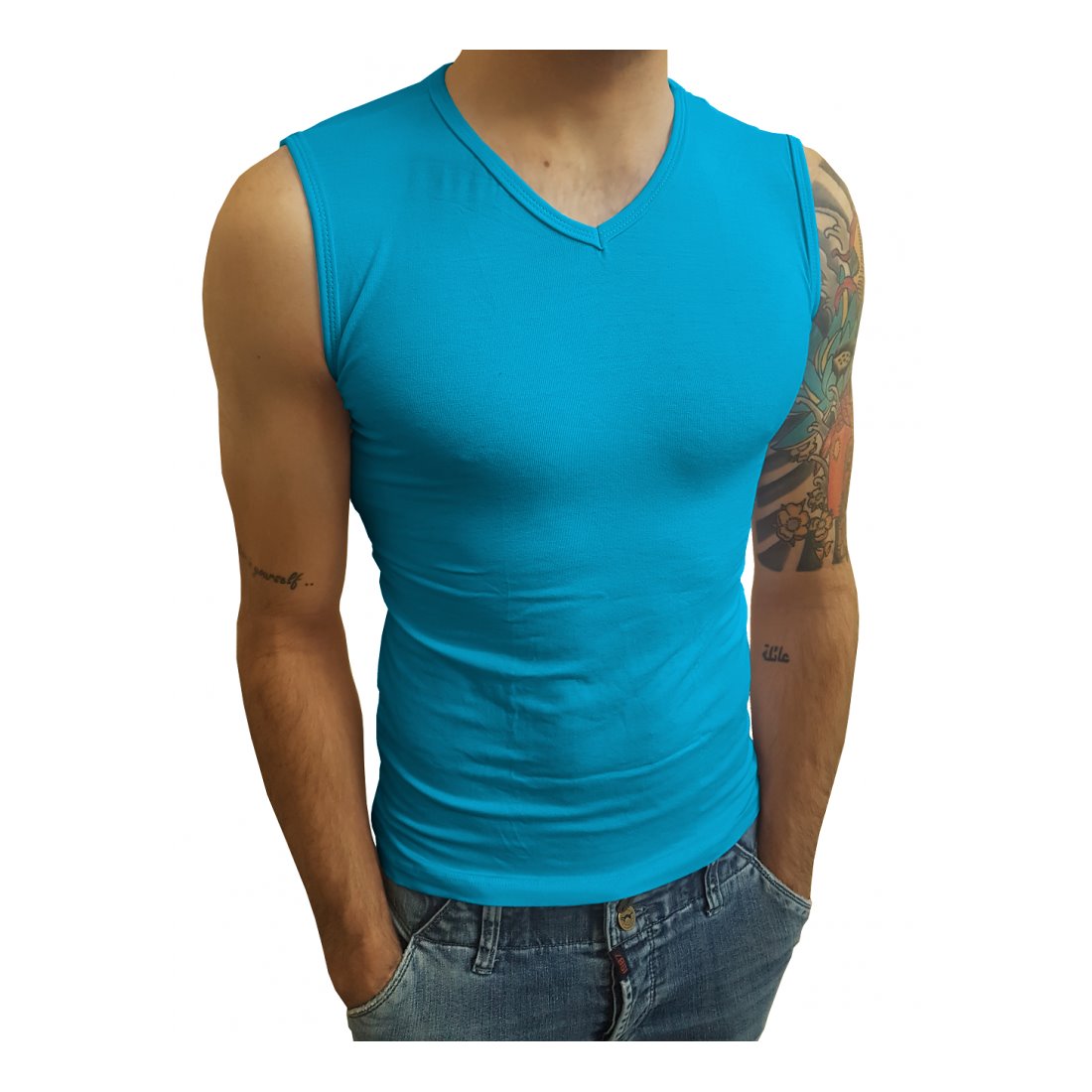 Camiseta Machão Regata Gola V Masculina - Imagem 5