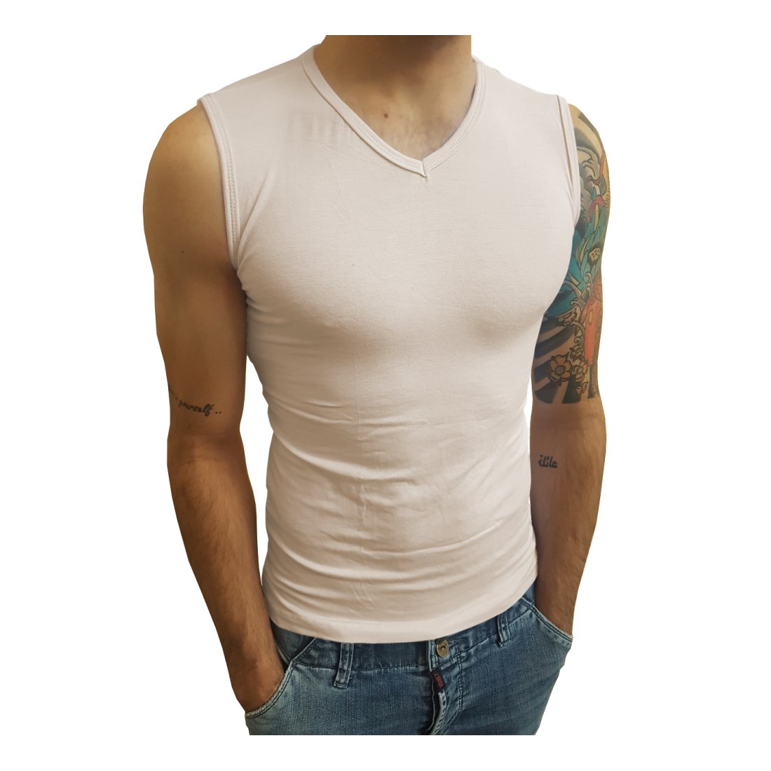 Camiseta Machão Regata Gola V Masculina - Imagem 6