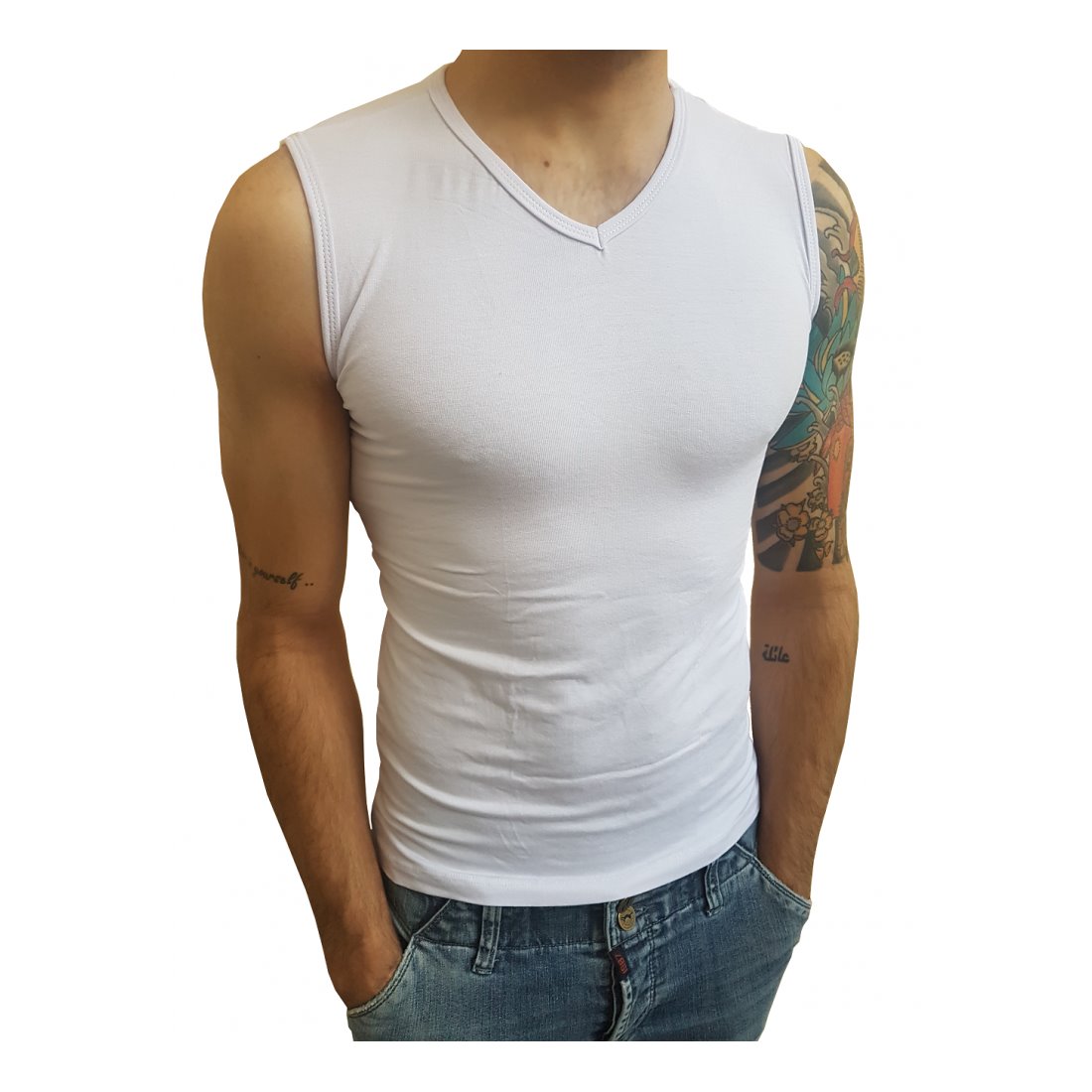 Camiseta Machão Regata Gola V Masculina - Imagem 7