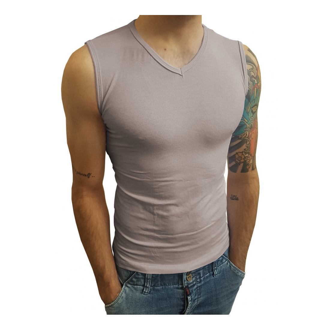 Camiseta Machão Regata Gola V Masculina - Imagem 8