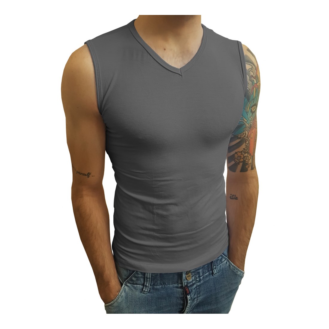 Camiseta Machão Regata Gola V Masculina - Imagem 9