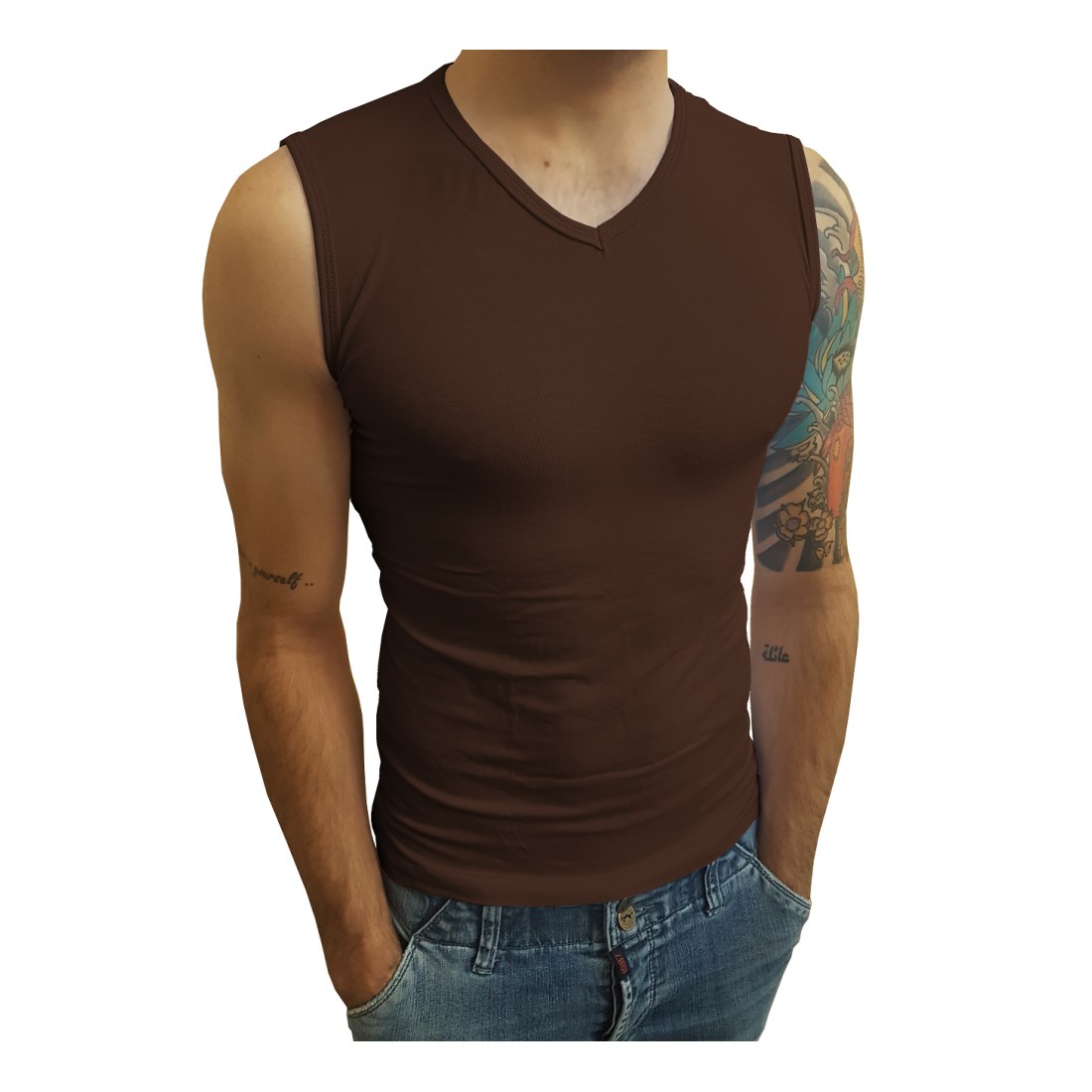 Camiseta Machão Regata Gola V Masculina - Imagem 13