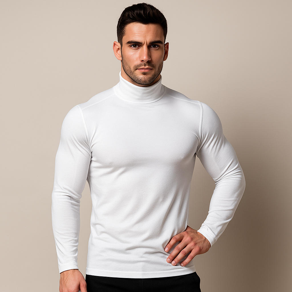 Camiseta Gola Alta Témica Proteção Uv Manga longa Poliéster Sjons