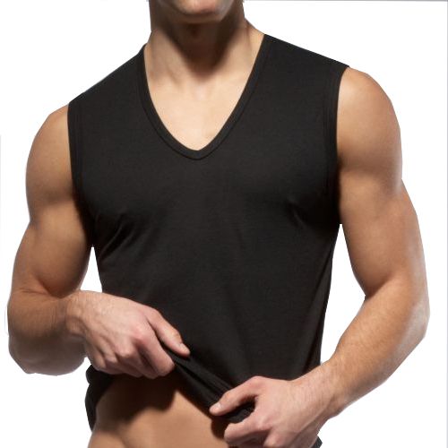 Camiseta Básica Regata Masculina Gola V Machão