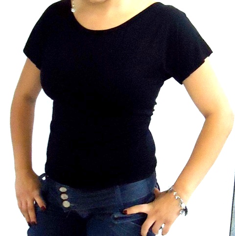 Camiseta Básica Feminina Manga Curta costa Borboleta