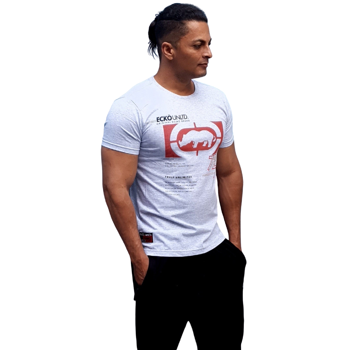 Camiseta Masculina Eckõ Unltd Estampada Manga Curta K064A
