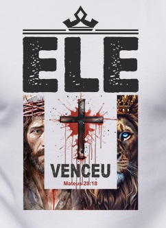 Imprimir Estampa DTF Na Camiseta Ele Venceu