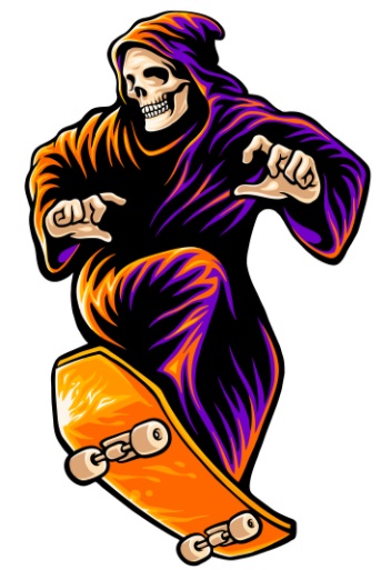 Imprimir Estampa DTF Na Camiseta Caveira Skate