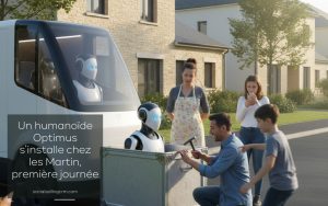 Un humanoïde Optimus s’installe chez les Martin, première journée Un humanoïde Optimus s’installe chez les Martin, première journée