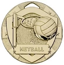 50mm Gold Netball Medal