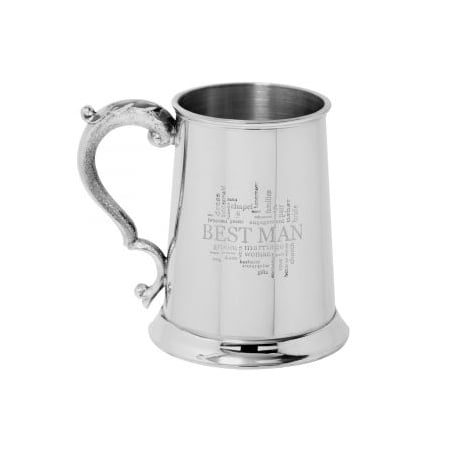 best man pint tankard pewter