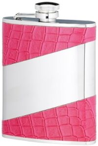 6oz Pink Stainless Steel Hip Flask