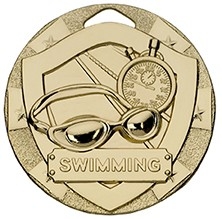 50mm Gold Swimming Medal