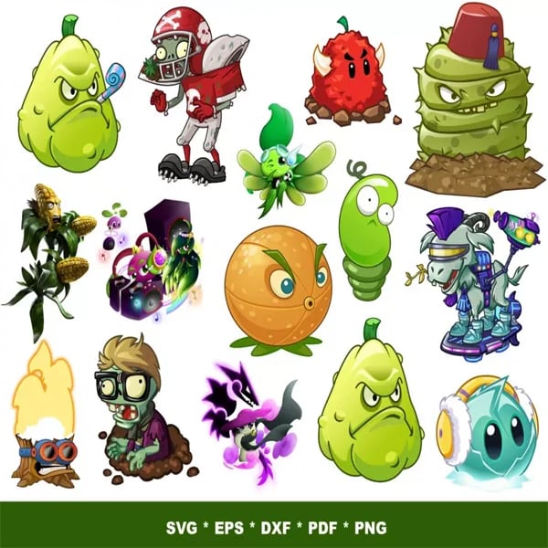 Plants VS Zombies SVG Bundle 200+