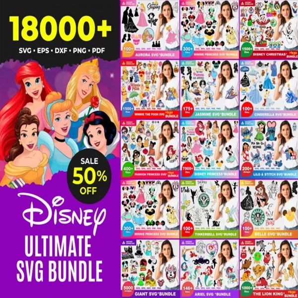 18000+ Disney svg BUNDLE