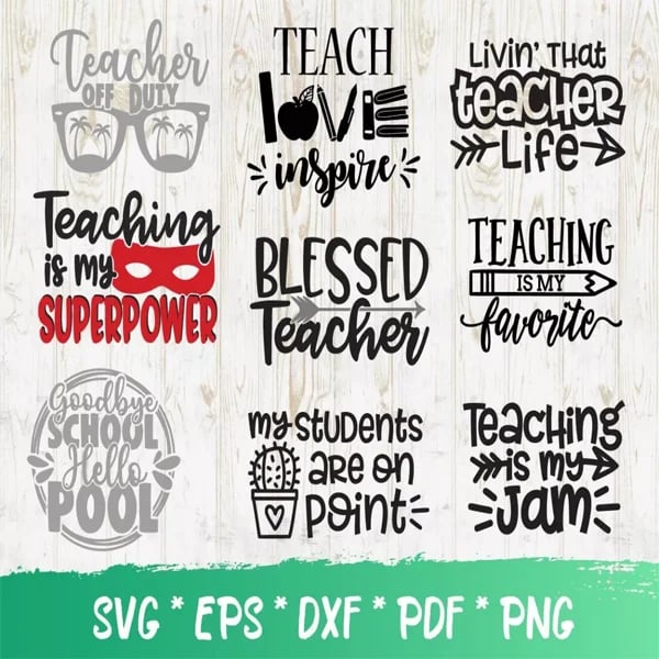 Teacher SVG Bundle 100+