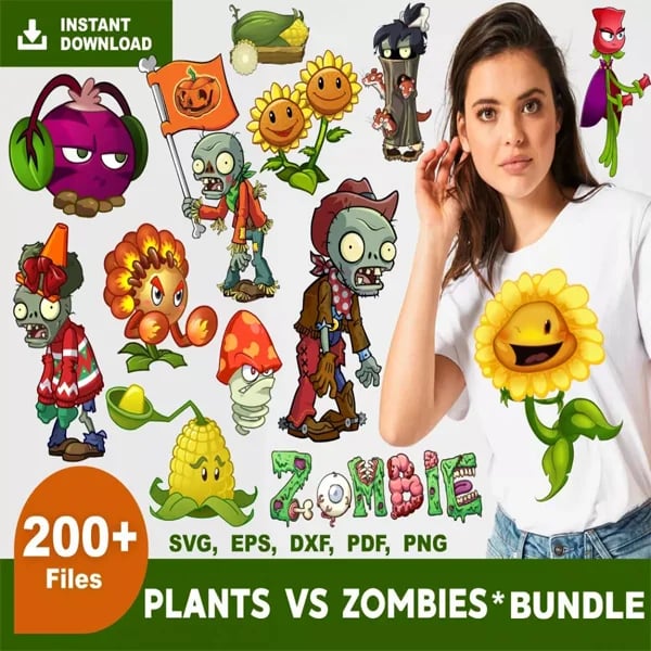 Plants VS Zombies SVG Bundle svg png pdf dxf