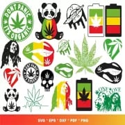 Rasta SVG Bundle, Weed Svg, Stoner Svg Bundle, Jamaica Svg, Weed Quotes Svg, Svg For Cricut