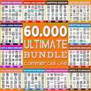 New 60000 SVG Bundle All-Inclusive - Perfect for Crafters & Designers ✨